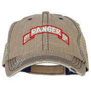 US Army 1st Ranger BN Embroidered Low Profile Cotton Mesh Cap