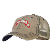 US Army 1st Ranger BN Embroidered Low Profile Cotton Mesh Cap