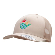 Farm Scape Embroidered Retro Trucker Cap