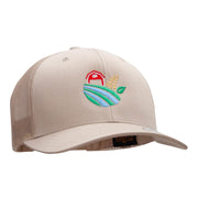 Farm Scape Embroidered Retro Trucker Cap