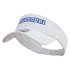 Missouri Typography Logo Embroidered Cotton Twill Sun Visor - White OSFM