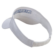 Missouri Typography Logo Embroidered Cotton Twill Sun Visor - White OSFM