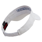 Missouri Typography Logo Embroidered Cotton Twill Sun Visor - White OSFM