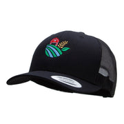 Farm Scape Embroidered Retro Trucker Cap