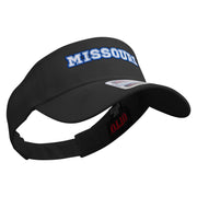 Missouri Typography Logo Embroidered Cotton Twill Sun Visor - Black OSFM