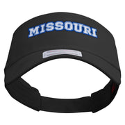 Missouri Typography Logo Embroidered Cotton Twill Sun Visor - Black OSFM