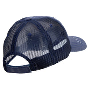 Let's Swim Logo Embroidered Low Profile Special Cotton Mesh Cap - Navy OSFM