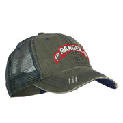 US Army 1st Ranger BN Embroidered Low Profile Cotton Mesh Cap