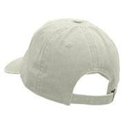 Flying Star Embroidered Washed Cotton Brass Buckle Cap