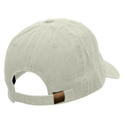 Flying Star Embroidered Washed Cotton Brass Buckle Cap