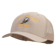 Licensed US Navy Seabee Retired Embroidered Retro Trucker Cap - Khaki OSFM