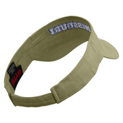 Missouri Typography Logo Embroidered Cotton Twill Sun Visor - Khaki OSFM