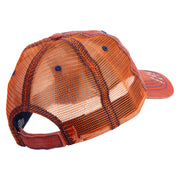 Let's Swim Logo Embroidered Low Profile Special Cotton Mesh Cap - Orange OSFM