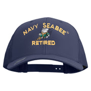 Licensed US Navy Seabee Retired Embroidered Retro Trucker Cap - Navy OSFM