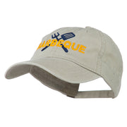 Barbeque Fork Spatula Embroidered Washed Cap