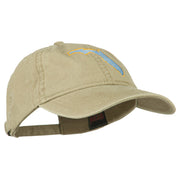 Florida State Map Embroidered Washed Cap