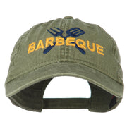 Barbeque Fork Spatula Embroidered Washed Cap