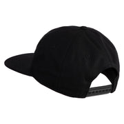 Metropolis 1927 Title Embroidered Unconstructed High Profile Cotton Flat Bill Cap - Black OSFM