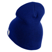 Golden US Submarine Symbol Embroidered Heavyweight Classic Knit Short Beanie - Royal OSFM