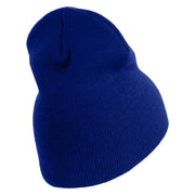 Golden US Submarine Symbol Embroidered Heavyweight Classic Knit Short Beanie - Royal OSFM