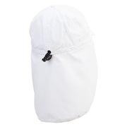 Cod Fish Embroidered Flap Hats - White OSFM