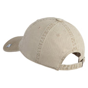 US Air Forces Africa Veteran Embroidered Washed Solid Pigment Dyed Cotton Twill Brass Buckle Cap - Khaki OSFM