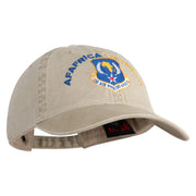 US Air Forces Africa Veteran Embroidered Washed Solid Pigment Dyed Cotton Twill Brass Buckle Cap - Khaki OSFM
