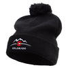 Colorado Logo Embroidered Pom Acrylic Cuff Long Beanie - Black OSFM