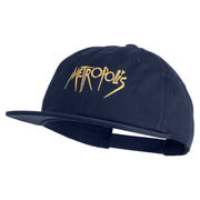 Metropolis 1927 Title Embroidered Unconstructed High Profile Cotton Flat Bill Cap - Navy OSFM