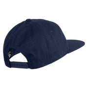 Metropolis 1927 Title Embroidered Unconstructed High Profile Cotton Flat Bill Cap - Navy OSFM