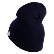 Golden US Submarine Symbol Embroidered Heavyweight Classic Knit Short Beanie - Navy OSFM