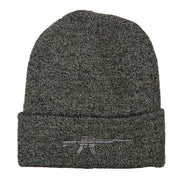 CAR-15 Rifle Embroidered Long Knitted Beanie