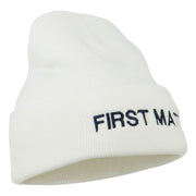 First Mate Embroidered Long Beanie