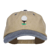 Golf Ball Tee Embroidered Washed Cap