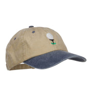 Golf Ball Tee Embroidered Washed Cap