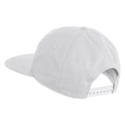 Metropolis 1927 Title Embroidered Unconstructed High Profile Cotton Flat Bill Cap - White OSFM
