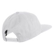Metropolis 1927 Title Embroidered Unconstructed High Profile Cotton Flat Bill Cap - White OSFM