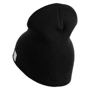 Golden US Submarine Symbol Embroidered Heavyweight Classic Knit Short Beanie - Black OSFM