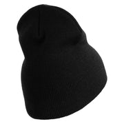 Golden US Submarine Symbol Embroidered Heavyweight Classic Knit Short Beanie - Black OSFM