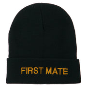 First Mate Embroidered Long Beanie