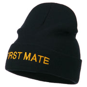 First Mate Embroidered Long Beanie