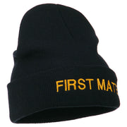 First Mate Embroidered Long Beanie