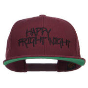 Happy Fright Night Embroidered Snapback Cap