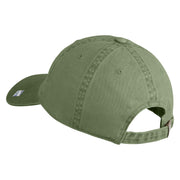 US Air Forces Africa Veteran Embroidered Washed Solid Pigment Dyed Cotton Twill Brass Buckle Cap - Olive OSFM