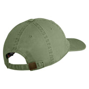 US Air Forces Africa Veteran Embroidered Washed Solid Pigment Dyed Cotton Twill Brass Buckle Cap - Olive OSFM