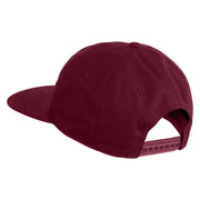 Metropolis 1927 Title Embroidered Unconstructed High Profile Cotton Flat Bill Cap - Wine OSFM