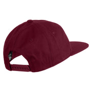 Metropolis 1927 Title Embroidered Unconstructed High Profile Cotton Flat Bill Cap - Wine OSFM