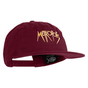 Metropolis 1927 Title Embroidered Unconstructed High Profile Cotton Flat Bill Cap - Wine OSFM