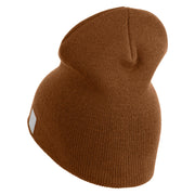 Golden US Submarine Symbol Embroidered Heavyweight Classic Knit Short Beanie - Caramel OSFM