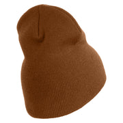 Golden US Submarine Symbol Embroidered Heavyweight Classic Knit Short Beanie - Caramel OSFM